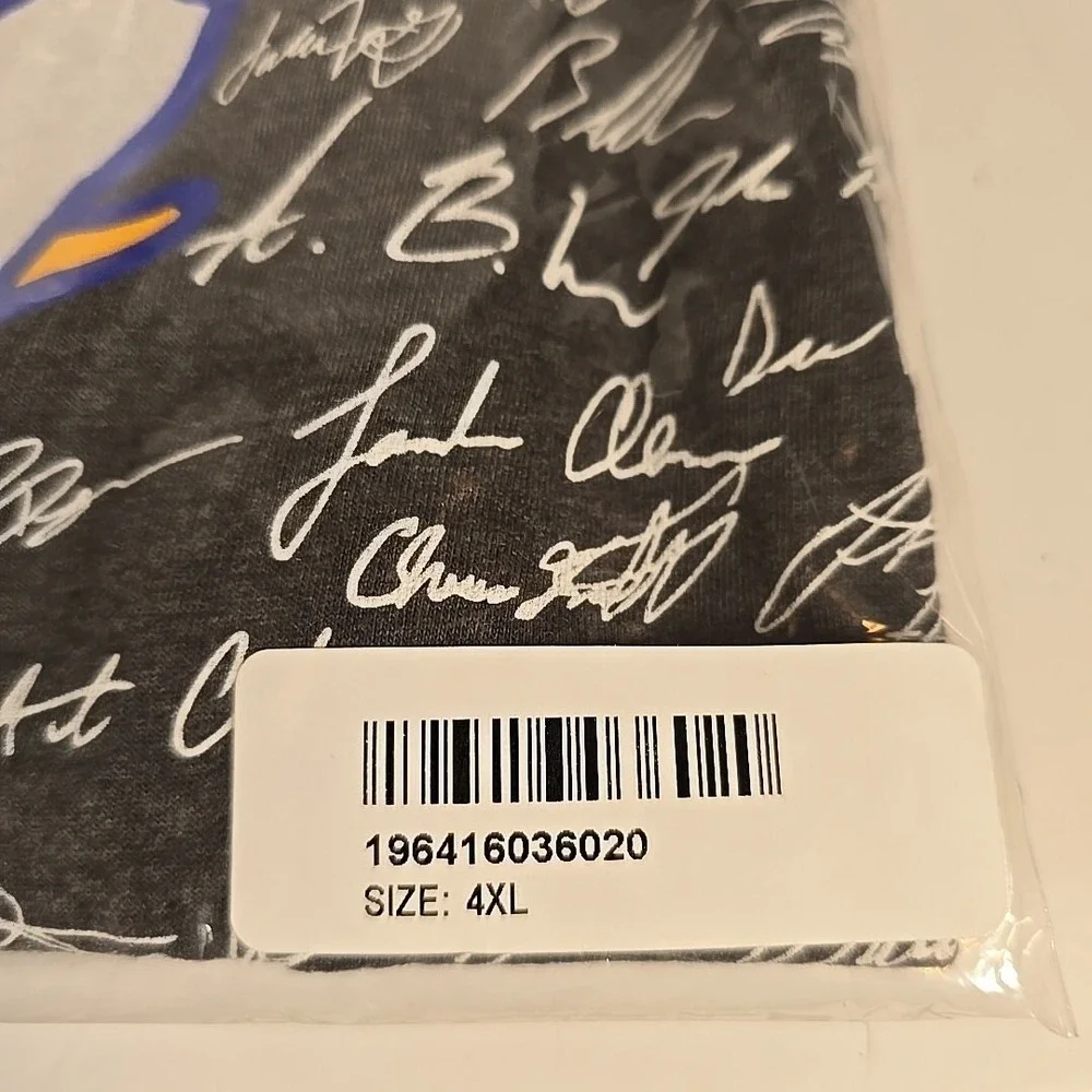 Super Bowl LVI Champions Rams Signed 4XL T-Shirt‎ and New Era Hat